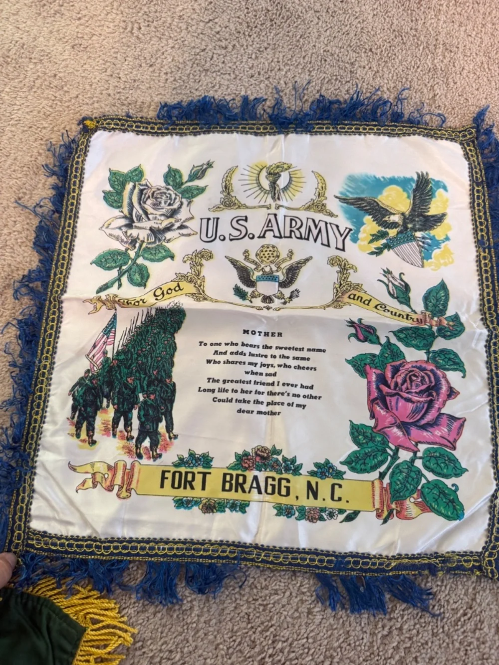 Pair of Vintage WWII U.S. Army “Mother” pillow covers